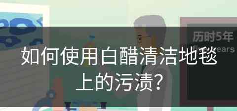 如何使用白醋清洁地毯上的污渍？